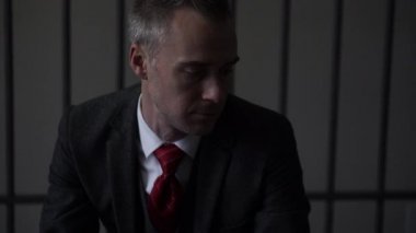 Beyaz yakalı adam suçlu hapishanede