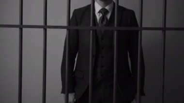 Beyaz yakalı adam suçlu hapishanede