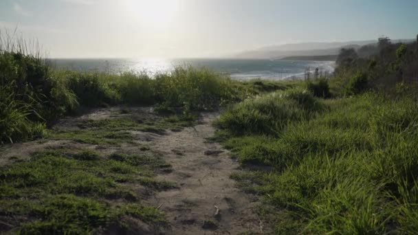 Strand van Point Conception panorama, Californië — Stockvideo