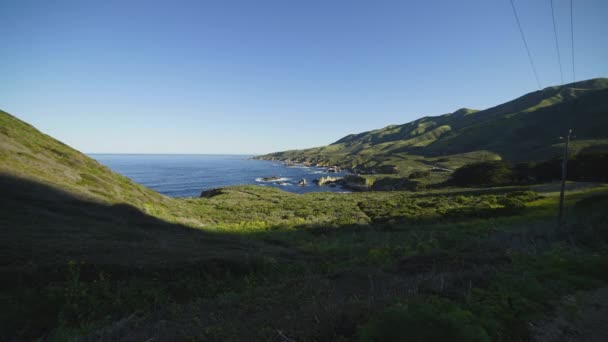 Shadows retreat in a Big Sur timelapse — Stock Video