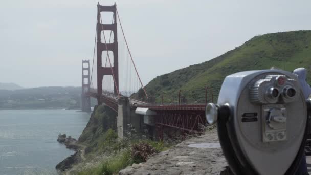 Utsikt över bron från turist plats — Stockvideo