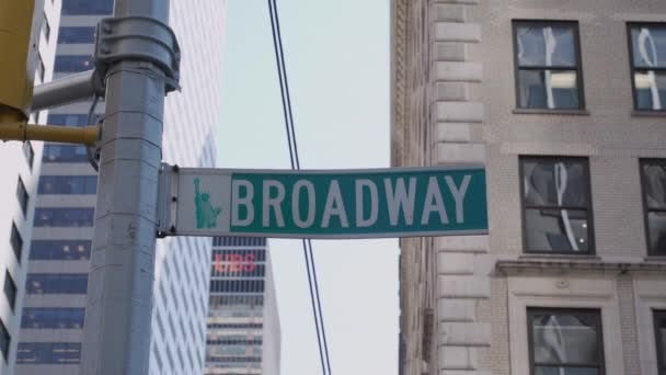 New Yorkban a Broadway jele — Stock videók