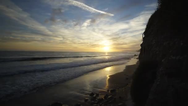 Solnedgången timelapse på Mesa Beach — Stockvideo