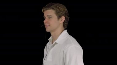 Adam kaliteli müşteri hizmeti (şeffaf arka plan sağlar)