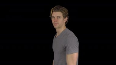 Kamera (şeffaf arka plan atletik adamın)