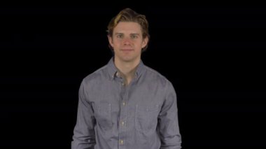 Kamera (şeffaf arka plan karşı karşıya adam standları)