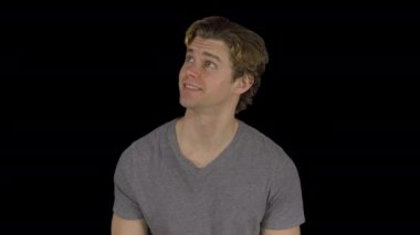 Mutlu genç adam her şeyi (şeffaf arka plan arıyorum)