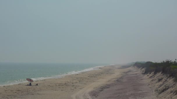 Dramática vista de la playa de Ho Hum en Fire Island — Vídeos de Stock