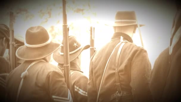 Soldats de la guerre civile par derrière (Archive Footage Version) ) — Video