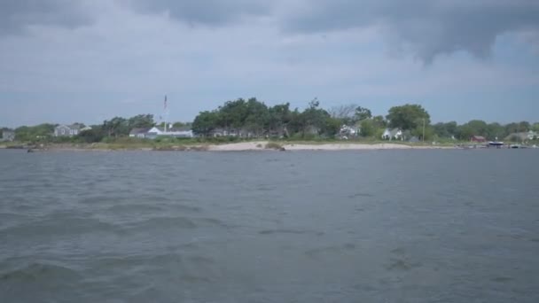 Uitzicht op de kust Bellport — Stockvideo