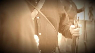 Tüfeklerinin (Arşiv görüntüleri Ver duran üç iç savaş askerleri