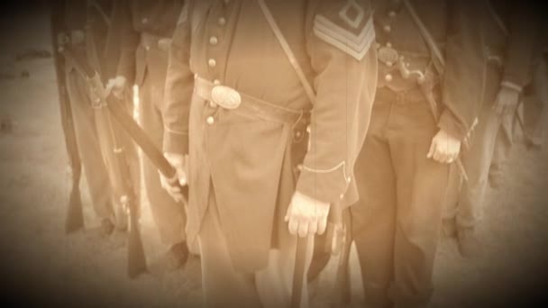 Bürgerkriegssoldaten (Archivbild)) — Stockvideo