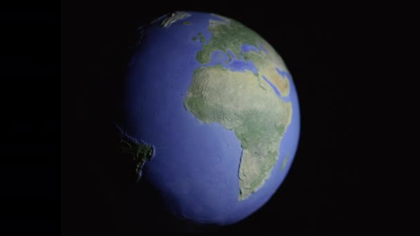 Halv-lit centrerad sömlös loop av världen — Stockvideo