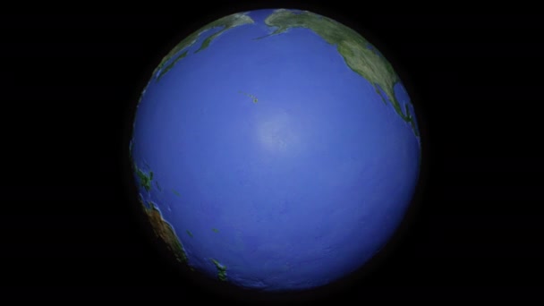 Бесшовная петля центрированного земного шара — стоковое видео
