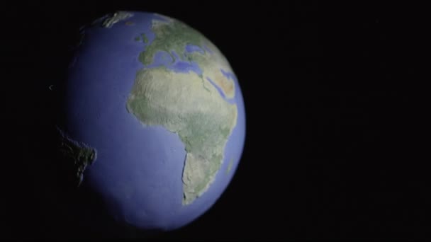 Odění mimo střed bezešvé smyčka plánované zeměkoule — Stock video