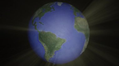 Ortalanmış sorunsuz döngü ışık ray stil Globe (altın sürüm)
