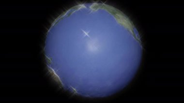 Ortalanmış sorunsuz döngü hafif ışıltıya Globe (gümüş sürüm)