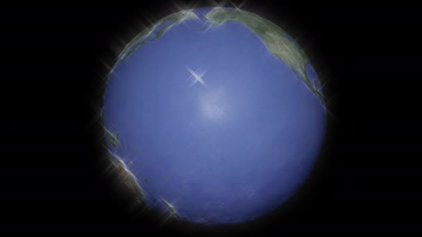 Επίκεντρο αδιάλειπτη βρόχο της globe αχτίδα φωτός (ασημί έκδοση) — Αρχείο Βίντεο