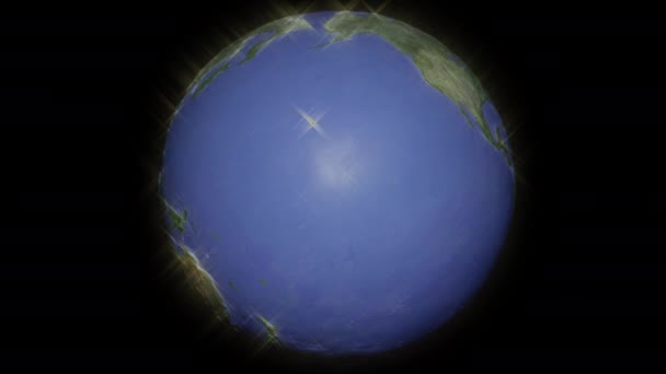 Επίκεντρο αδιάλειπτη βρόχο της globe αχτίδα φωτός (χρυσή έκδοση) — Αρχείο Βίντεο