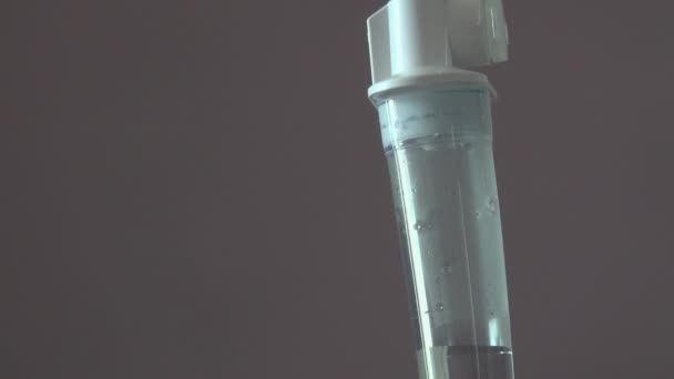 Low angle shot of an IV drip — Stock Video