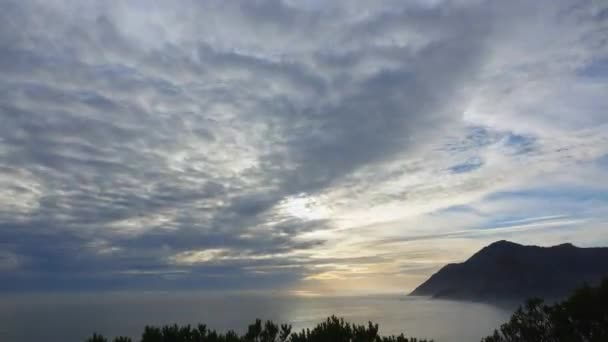 Západ slunce timelapse z Atlantiku poblíž Hout Bay — Stock video