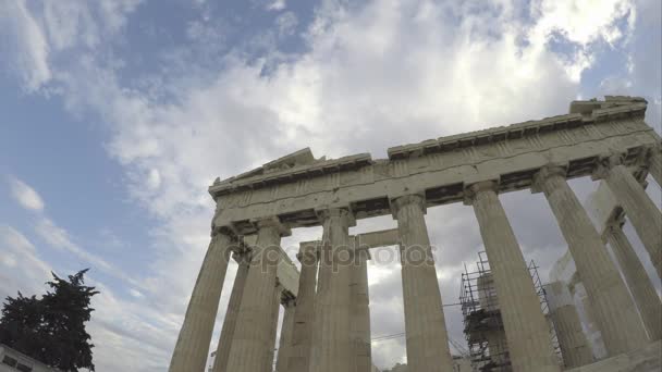 Zeitraffer des Parthenon-Tempels — Stockvideo