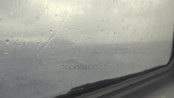 A view of rough seas outside a ship — Stock Video