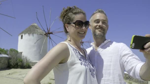 Mykonos içinde kendilerini bir selfie kaç sürer — Stok video