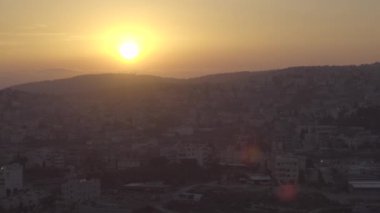 Nazareth uçurumun Tepesi'nden gün batımı görünümü