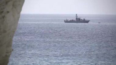 Akdeniz kıyısından İsrail deniz gemi