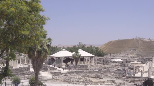 El sitio arqueológico histórico Beit Shean — Vídeo de stock