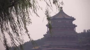 Yaz Sarayı pagoda söğüt dalı ön plan ile