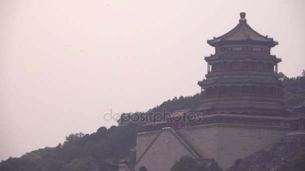 Summer Palace op een smoggy late namiddag — Stockvideo