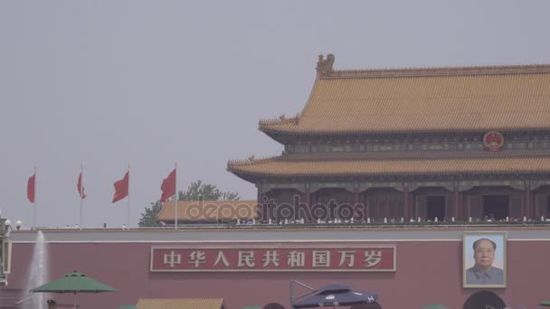 Exterior entrance of Forbidden city — Stock Video