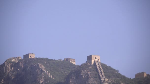 Vue de bas cadre de la Grande Muraille — Video