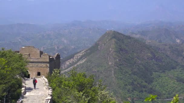 Unique view of The Great Wall — Stock Video