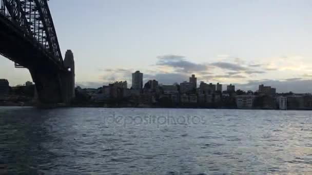Dramatischer panoramischer Zeitraffer des sydney harbour — Stockvideo