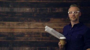 Hipster mimar mühendis planları holding