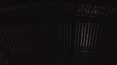 Daktilo detay, çalışma, mekanik metal parçalar mürekkep yazmak.