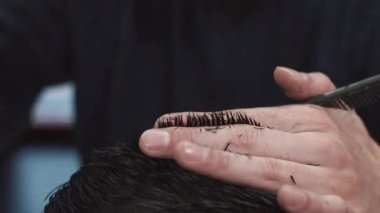 Kuaför keser berber, saç yakın çekim