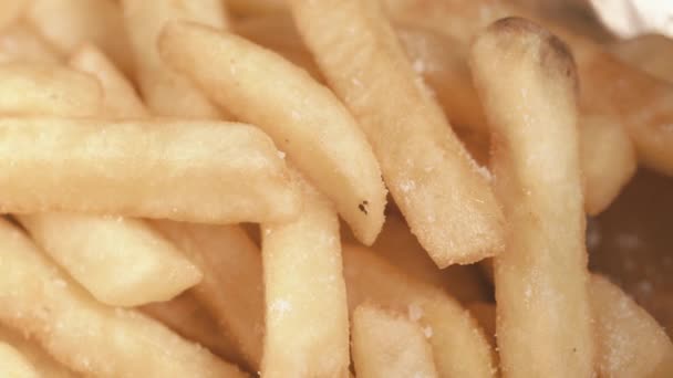 Frenches fries with golden crust — Stock Video