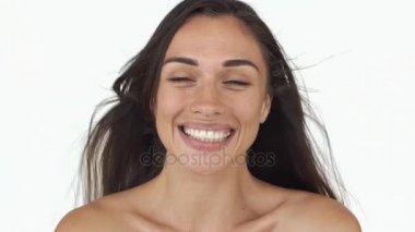 Süre o gökyüzüne baktı ve bir şey hakkında rüyalar kadının saç Rüzgar esiyor