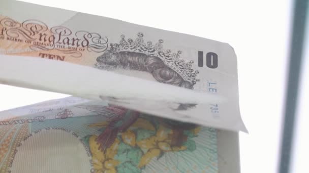Britisches Pfund Sterling mit Kokainpulver — Stockvideo