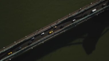 Güzel Budapeşte, Macaristan, başkenti, büyük hava görünümünü ve Tuna Nehri