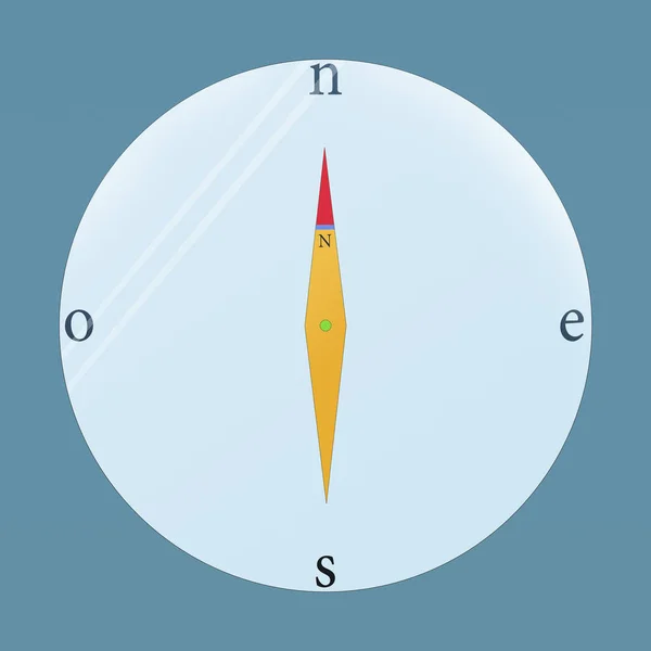 Infografika igła kompasu, żółty i czerwony niebieski tyłu — Zdjęcie stockowe