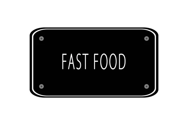 Fast Food auf einer Tafel auf weißem Hintergrund — Stockfoto