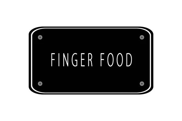 Finger Food γραμμένο σε ένα μαυροπίνακα σε λευκό φόντο — Φωτογραφία Αρχείου