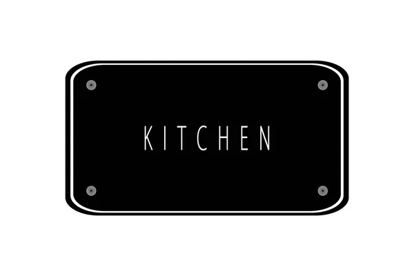 Cozinha escrita em um quadro-negro em um fundo branco — Fotografia de Stock