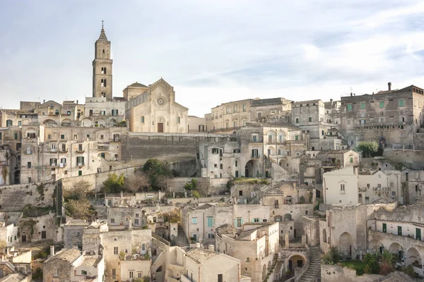 Zobacz Sassi w mieście Matera — Zdjęcie stockowe