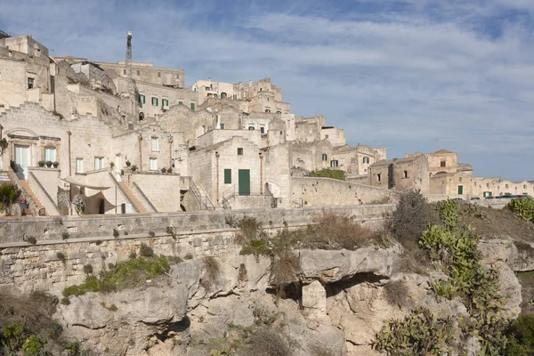 Zobacz Sassi w mieście Matera — Zdjęcie stockowe